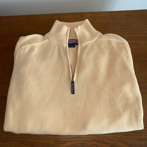 Vineyard Vines Men’s Yellow Sweater Quarterzip